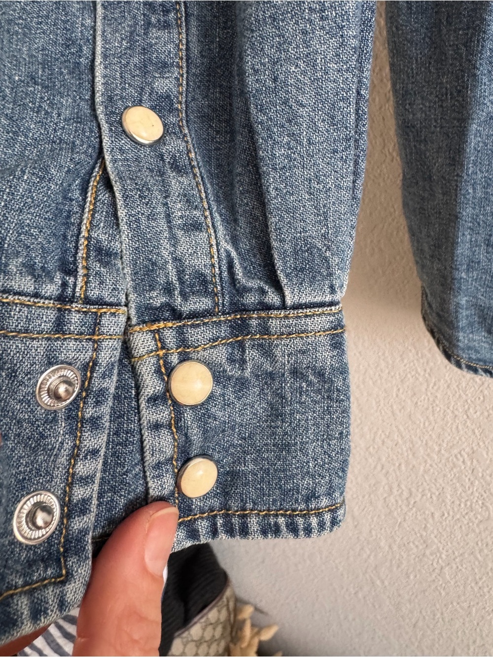 Alex Mill Santa Fe Denim Button-Up Shirt Western Cowgirl Blue size medium - Picture 4 of 7
